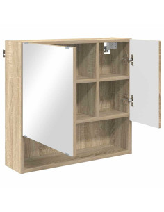 Mobiletto per specchio con porta rovere sonoma 59 x 17 x 55 cm