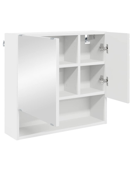 Mobiletto per specchio Bianco 59 x 17 x 55 cm Legno multistrato