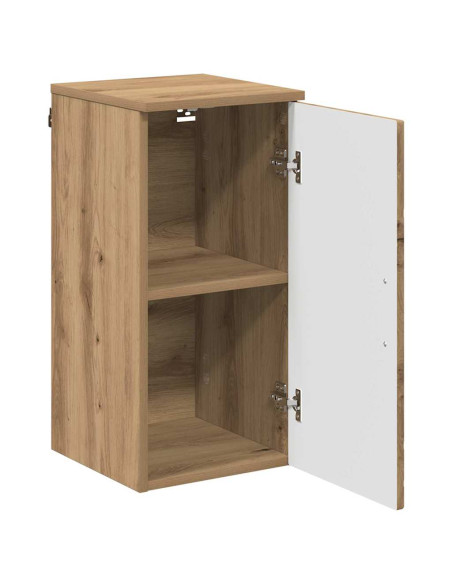 Mobile da Bagno con porta rovere artigianale 30 x 31.5 x 61 cm