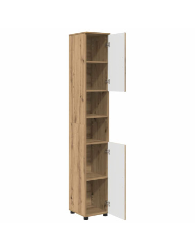 Mobile da Bagno con porta Rovere artigianale 30 x 35 x 192 cm