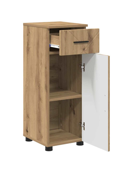 Mobile da Bagno con cassetto rovere artigianale 30 x 35 x 80 cm
