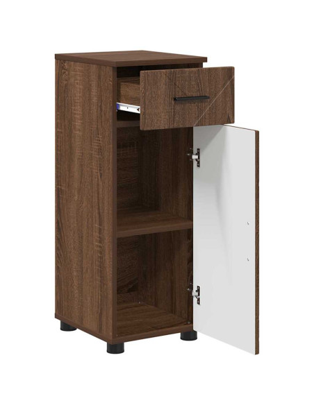 Mobile da Bagno con cassetto Rovere marrone 30 x 35 x 80 cm