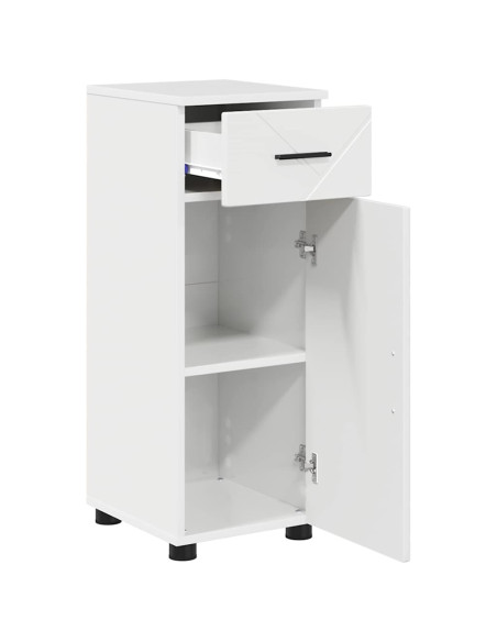 Mobile da Bagno Bianco lucido 30 x 35 x 80 cm Legno multistrato