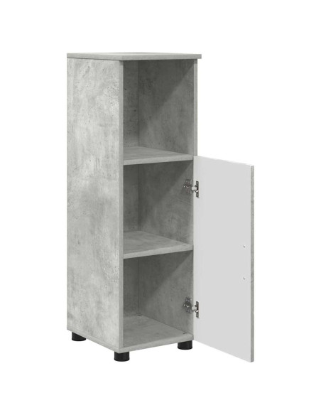 Mobile da Bagno con lo scaffale Grigio cemento 30 x 35 x 95 cm