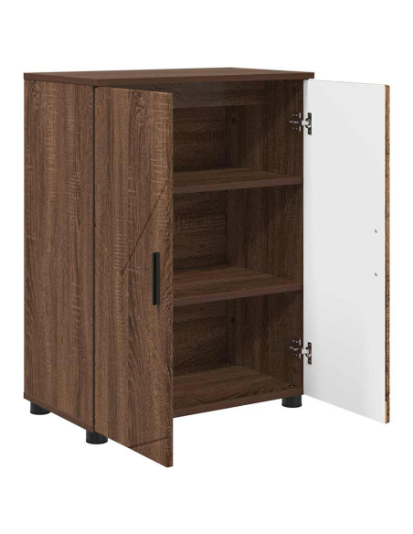 Mobile da Bagno con porta Rovere Marrone 60 x 35 x 80 cm