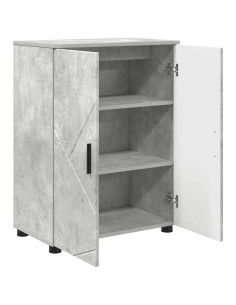 Mobile da Bagno con lo scaffale Grigio cemento 60 x 35 x 80 cm