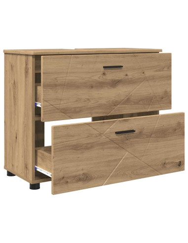 Mobile da Bagno con porta Rovere artigianale 76,5 x 35 x 64 cm
