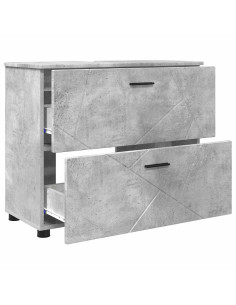 Mobile da Bagno con cassetto Grigio cemento 76.5 x 35 x 64 cm