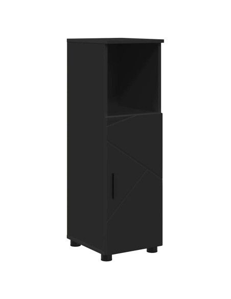 Set di mobili per il bagno con porta 5 pcs Nero 61 x 35 x 64 cm