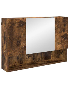 Set di mobili per il bagno 4 pcs Rovere fumo 30 x 35 x 192 cm