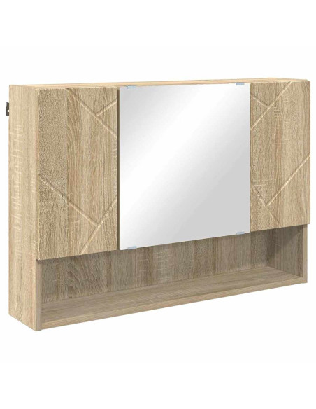 Set di mobili per il bagno 4 pcs rovere sonoma 30 x 35 x 192 cm
