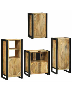 Set di mobili per il bagno 4 pcs Legno di mango massello