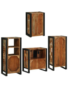 Set di mobili per il bagno 4 pcs Legno massello riciclato