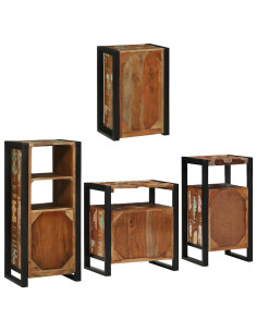 Set di mobili per il bagno 4 pcs Legno massello riciclato