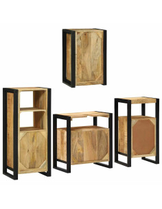 Set di mobili per il bagno 4 pcs Legno di mango massello