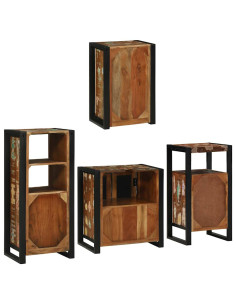 Set di mobili per il bagno 4 pcs Legno massello riciclato