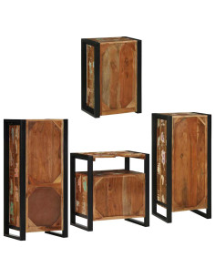 Set di mobili per il bagno 4 pcs Legno massello riciclato