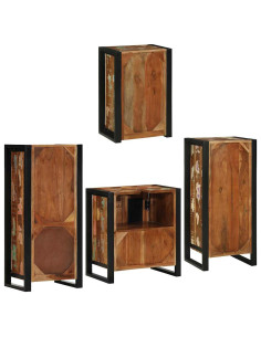Set di mobili per il bagno 4 pcs Legno massello riciclato