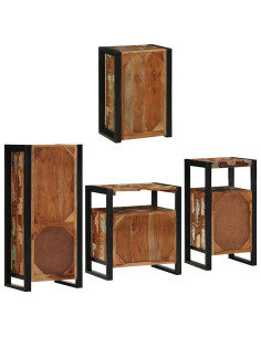 Set di mobili per il bagno 4 pcs Legno massello riciclato