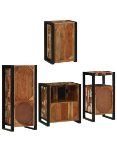 Set di mobili per il bagno 4 pcs Legno massello riciclato
