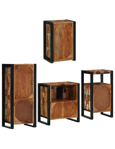 Set di mobili per il bagno 4 pcs Legno massello riciclato