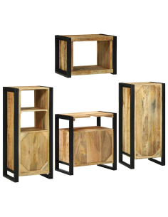 Set di mobili per il bagno 4 pcs Legno di mango massello