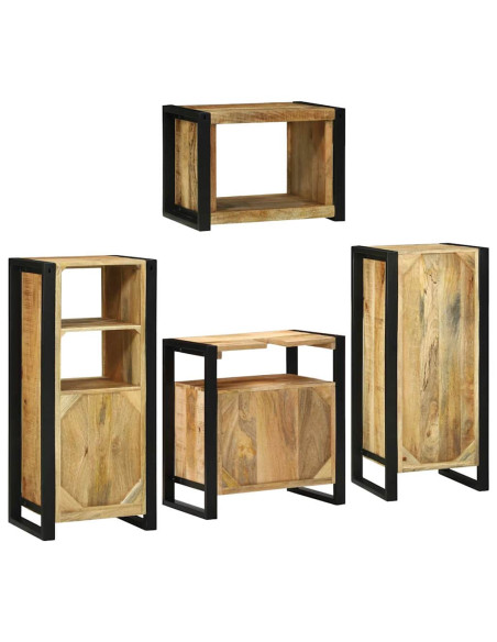 Set di mobili per il bagno 4 pcs Legno di mango massello