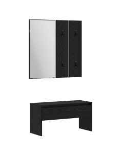 Set mobili da ingresso 6 pcs Rovere nero 80 x 31 x 40 cm