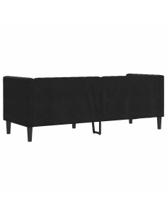 Divano Chesterfield Argille Nero 194 x 74.5 x 70.5 cm Velluto