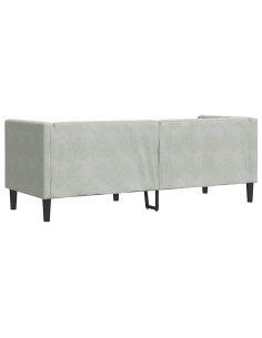 Divano Chesterfield Grigio chiaro 194 x 74.5 x 70.5 cm Velluto