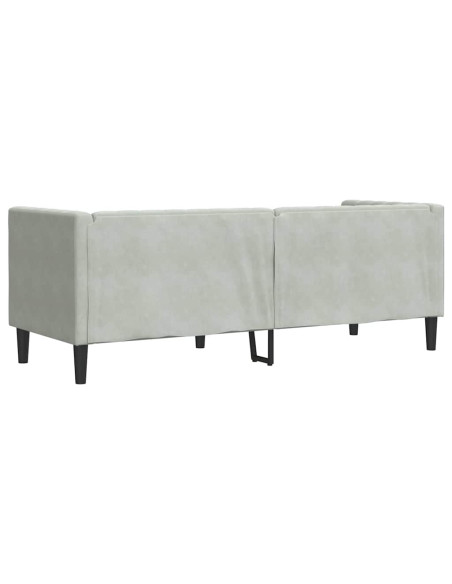Divano Chesterfield Grigio chiaro 194 x 74.5 x 70.5 cm Velluto