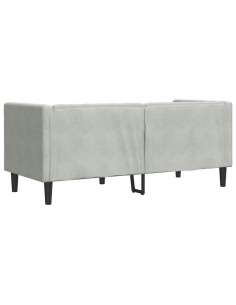 Divano Chesterfield Grigio chiaro 174 x 74.5 x 70.5 cm Velluto