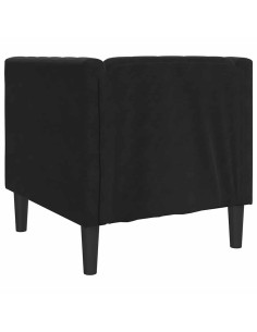 Poltrona Chesterfield Argille Nero 71 x 74.5 x 70.5 cm Velluto