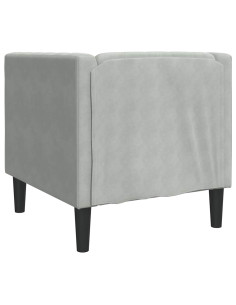 Poltrona Chesterfield Grigio chiaro 71 x 74.5 x 70.5 cm Velluto