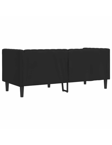 Divano Chesterfield Nero 174 x 74.5 x 70.5 cm Pelle sintetica