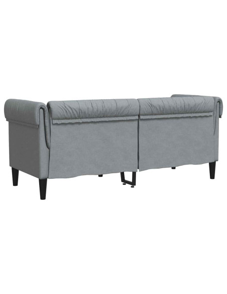 Divano Chesterfield Altro Grigio chiaro 182.5 x 74.5 x 74.5 cm