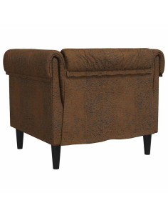 Poltrona Chesterfield con cuscino Marrone 78.5 x 74.5 x 74.5 cm