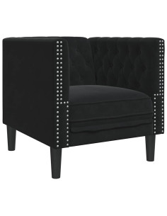 Set di divani 3 pcs Nero Velluto