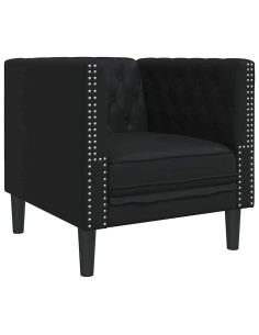 Set di divani 3 pcs Nero 194 x 74.5 x 70.5 cm Pelle sintetica