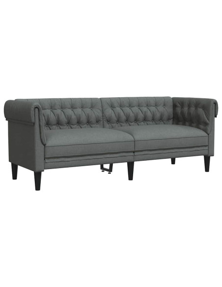 Set di divani 2 pcs Grigio scuro Tessuto