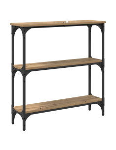 Tavolo consolle rovere artigianale 75 x 22.5 x 75 cm