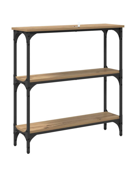 Tavolo consolle rovere artigianale 75 x 22.5 x 75 cm