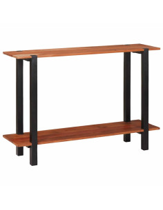 Tavolo consolle con lo scaffale Marrone 110 x 30 x 75 cm