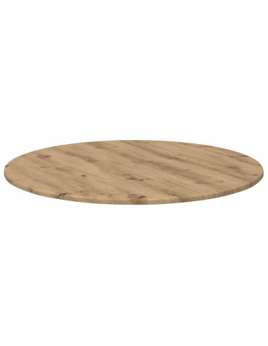 Piano del tavolo rovere artigianale Ø 80 x 1,5 cm