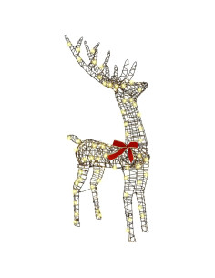 Slitta trainata da renna Bianco caldo 120 cm 55 cm Rattan