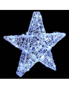 Stella 3D con 50 LED Bianco freddo 55 x 53.5 x 10 cm Acrilico