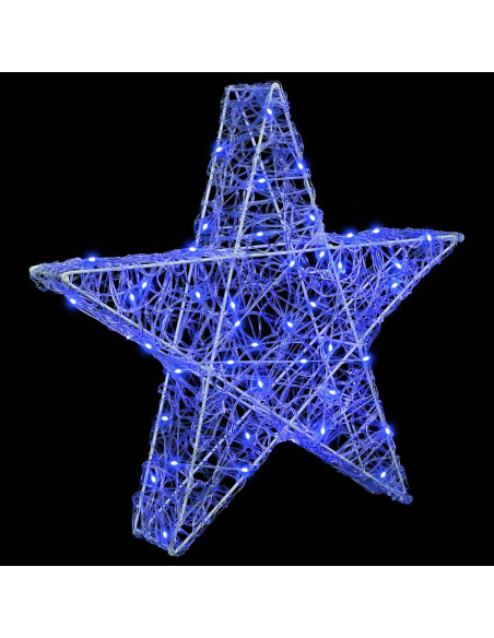 Stella 3D con 50 LED Blu 55 x 53.5 x 10 cm Acrilico