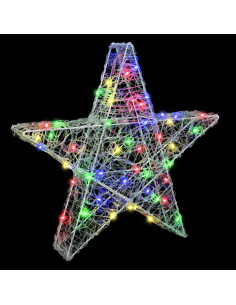 Stella 3D con 50 LED Multicolore 55 x 53.5 x 10 cm Acrilico