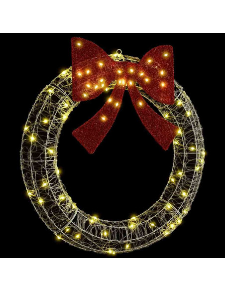 Ghirlanda con luci a strisce a LED Bianco caldo 90 cm Acrilico