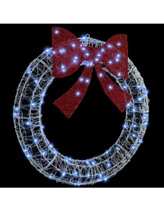 Ghirlanda con luci a strisce a LED Bianco freddo 90 cm Acrilico